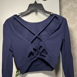 Elegant Navy Blue Women's Top